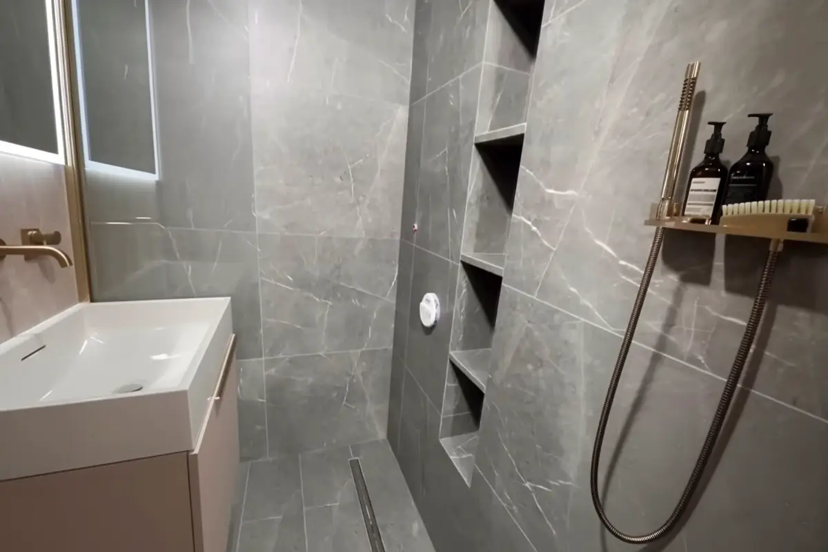 Bathroom shower niche design in London